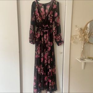 Sheer Floral Maxi Dress